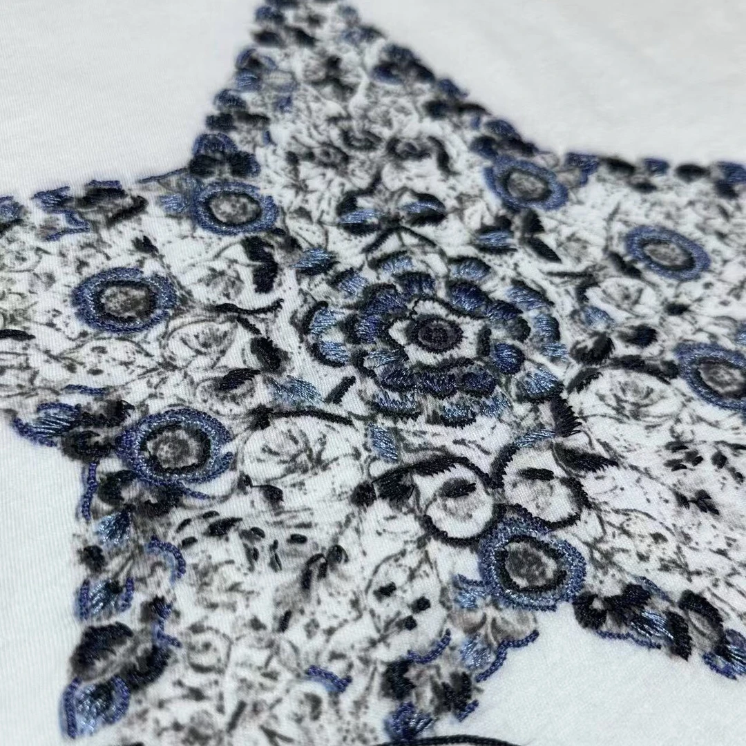 两色五角星修身短袖