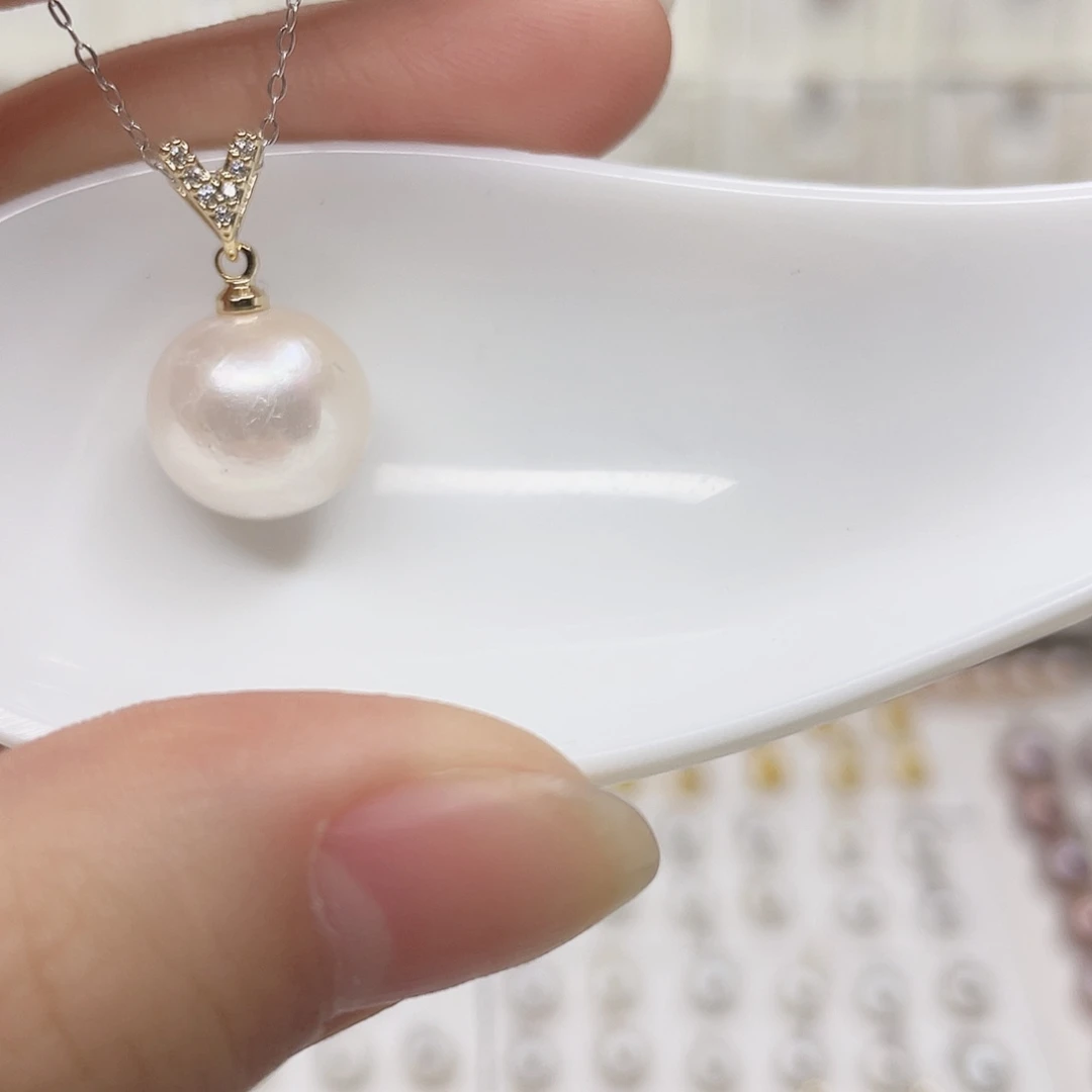 淡水珍珠吊坠(赠链)合金