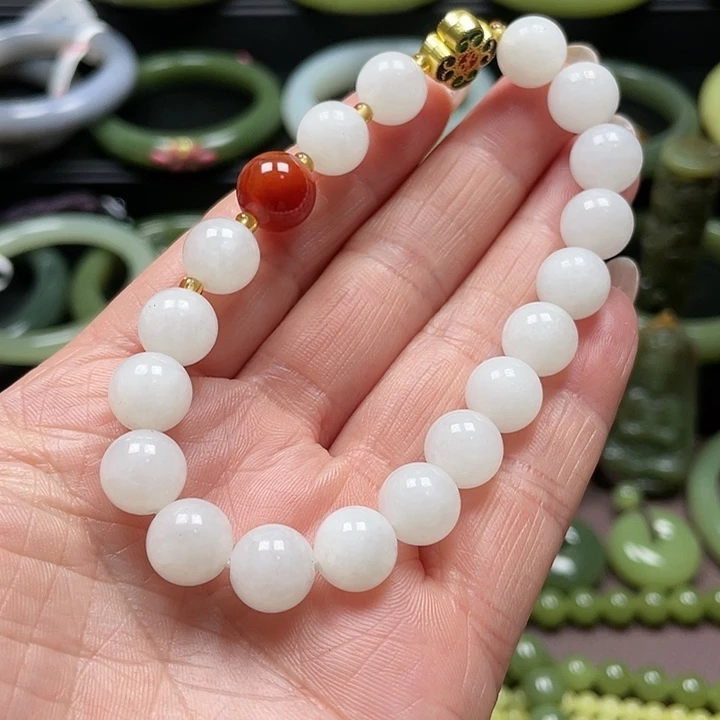 和田玉未镶嵌手链