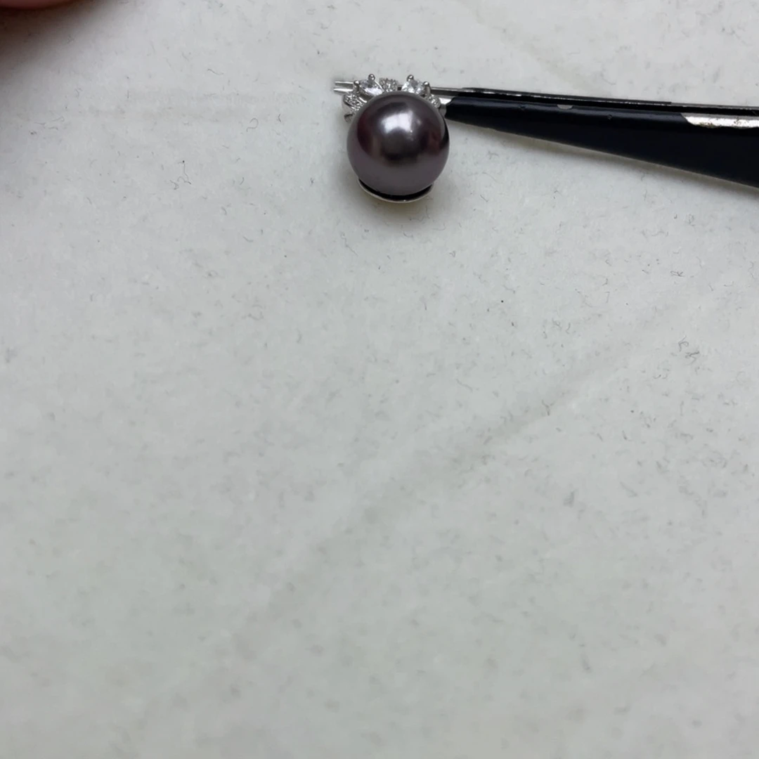 银S925镶嵌吊坠(不含链)海水珍珠