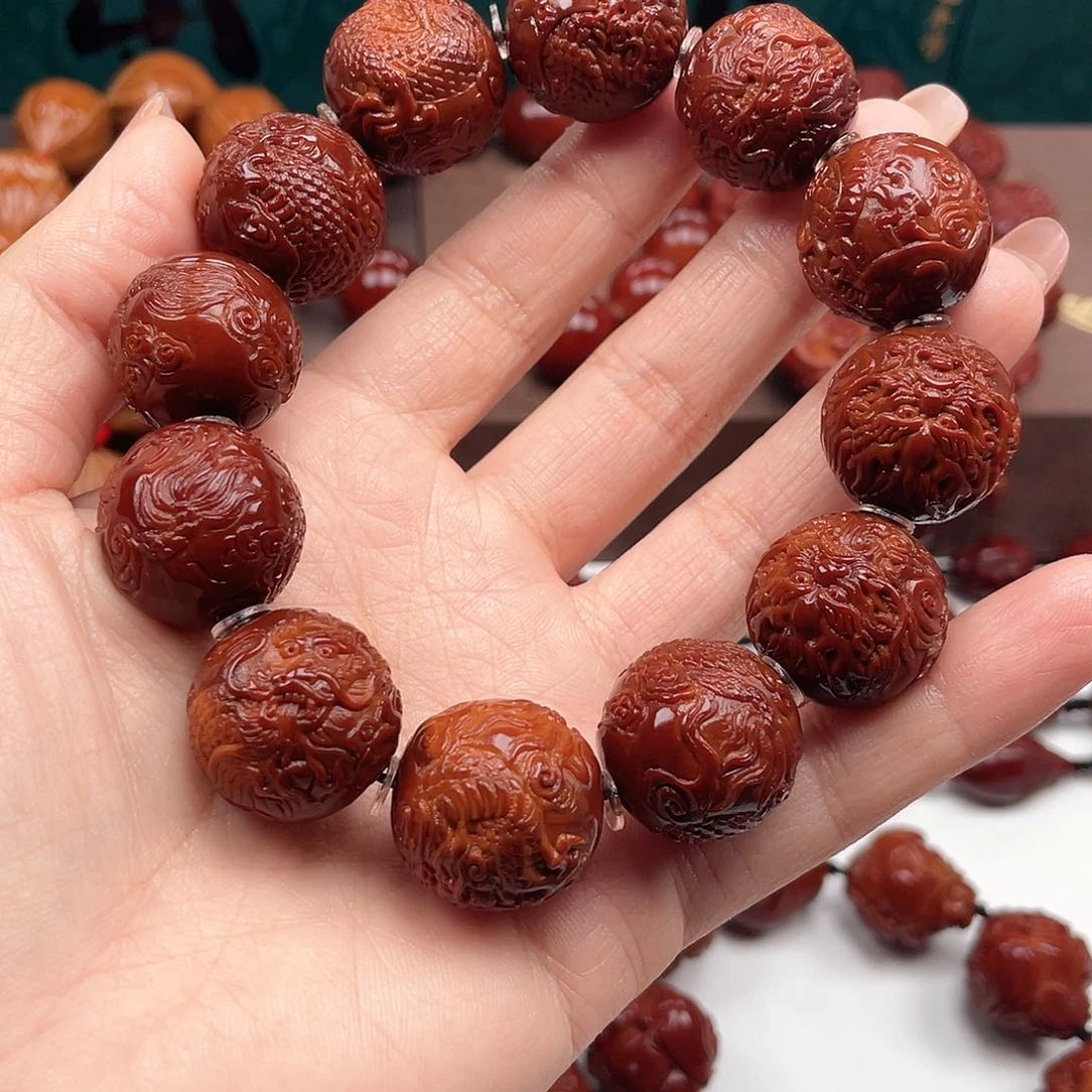 橄榄核手串漂**子龙手串