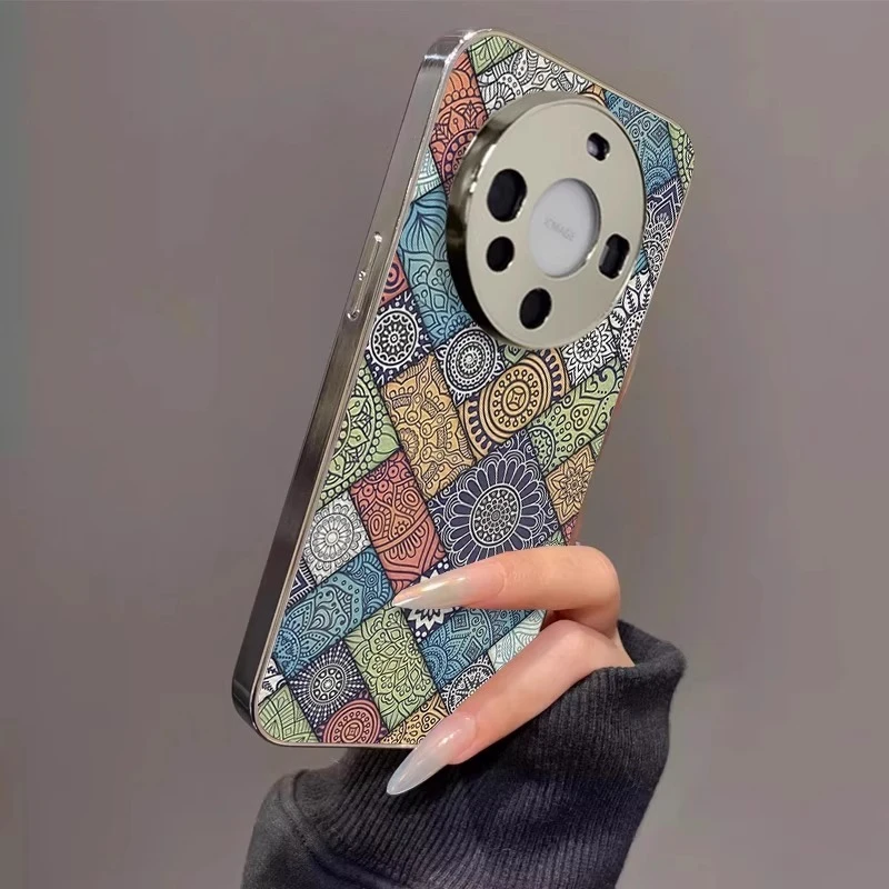 格子图腾适用华为mate70pro手机壳mate60简约保护壳mate50pro防摔
