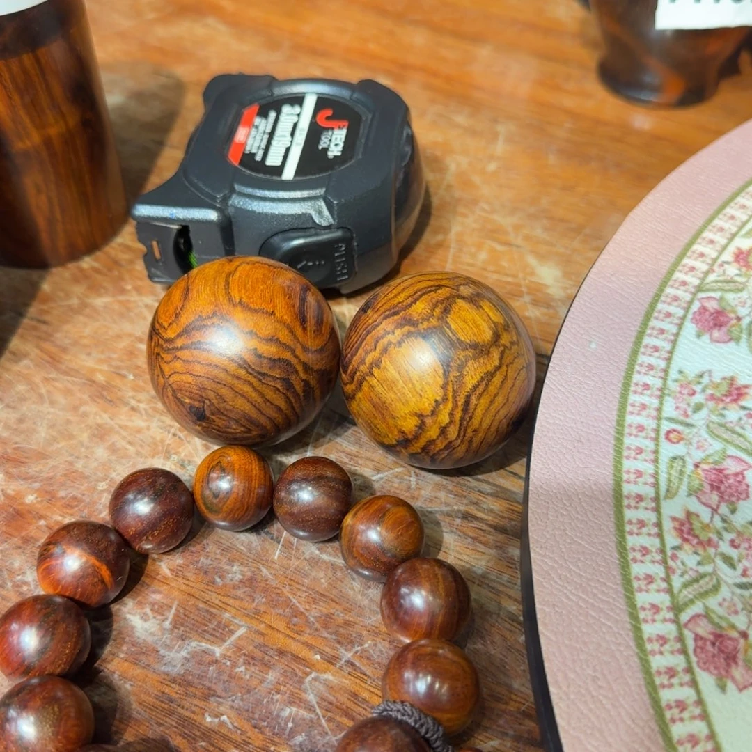 人***影黄花梨/降香黄檀手球4.0