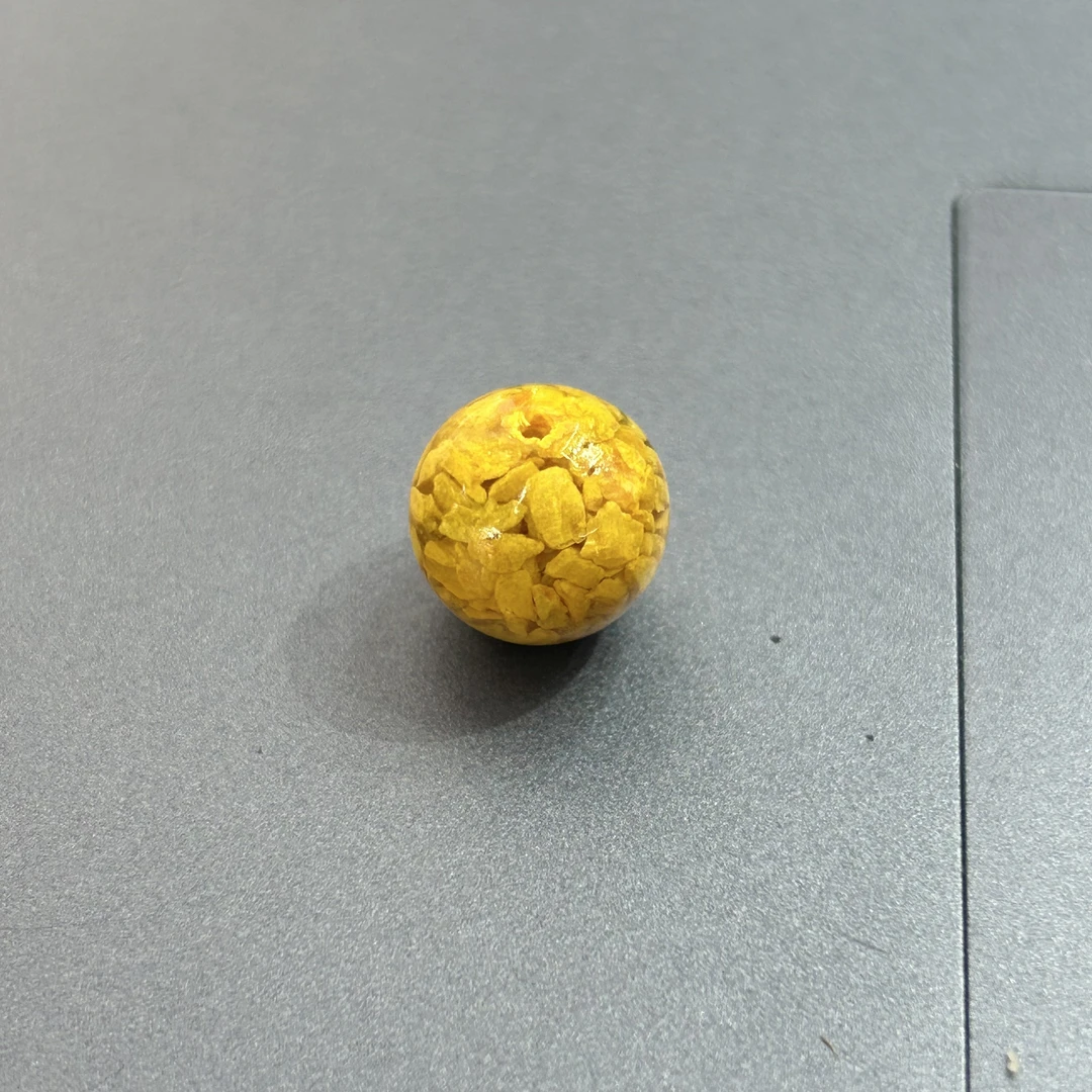 含辰砂工艺品黄珠珠k12朱砂单珠3333