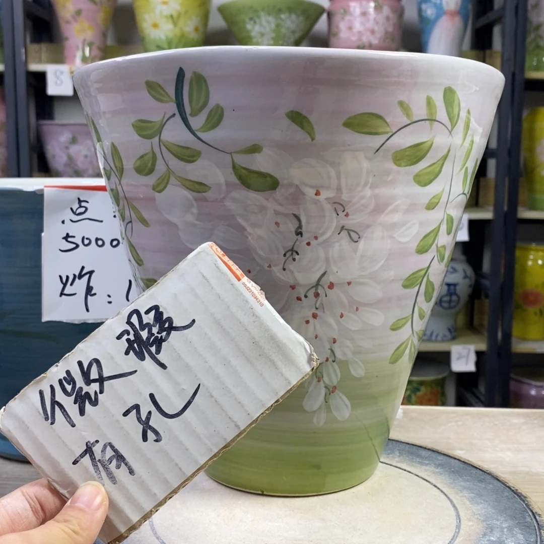 景德镇手工手绘陶瓷花盆