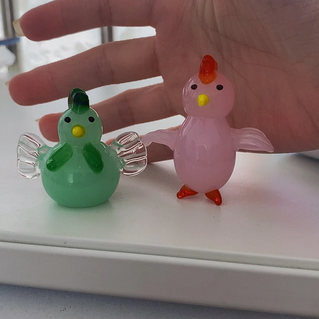 琉璃手工艺品小鸡2个