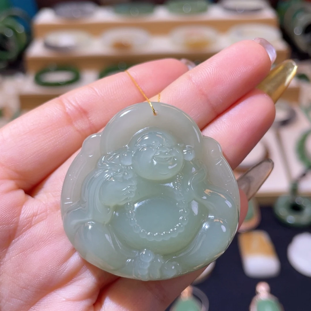 和田玉高品冰晴佛公未镶嵌