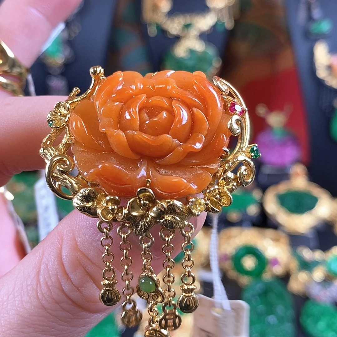 翡翠银S925镶嵌戒指戒指