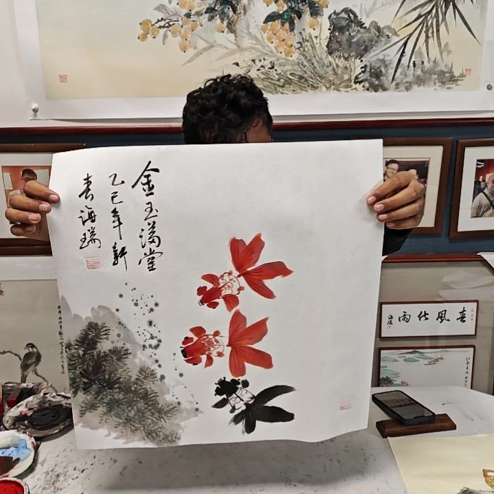 国画贾海瑞老师现场定制