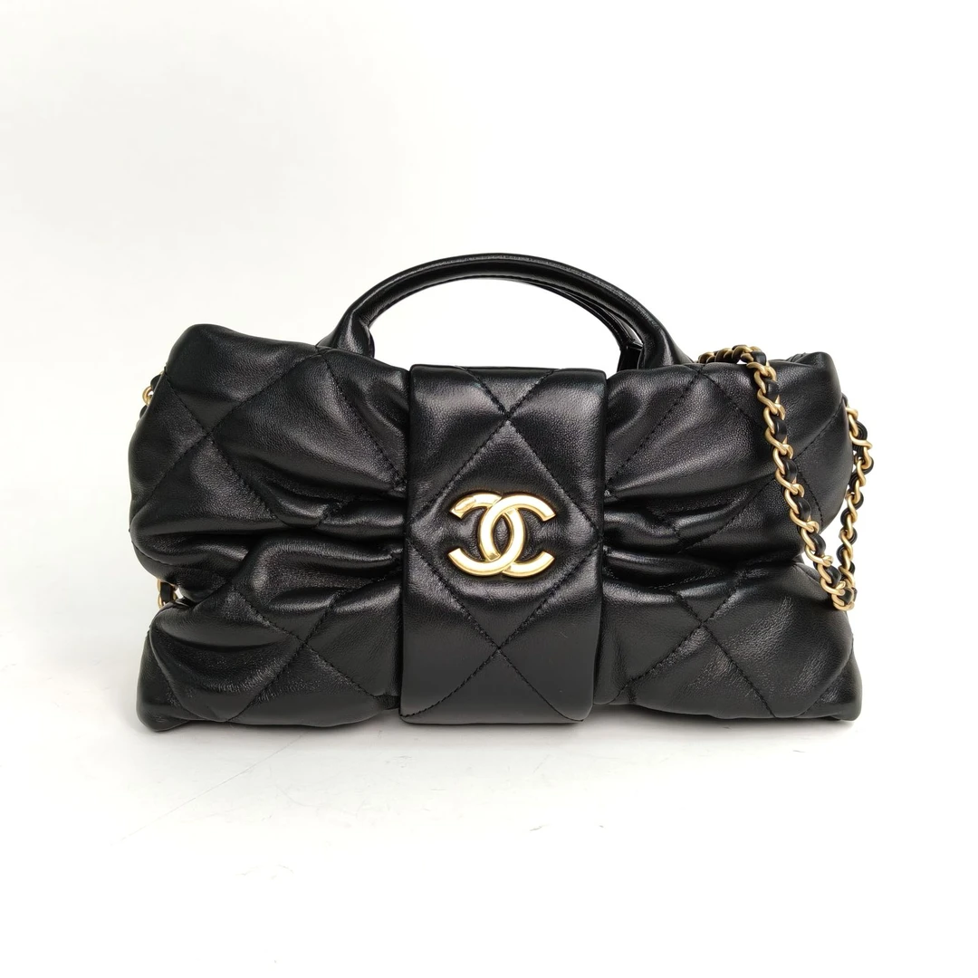 99新 Chanel/香奈儿 【双双】芯片开 25K 秀款 蝴蝶结 小号 23