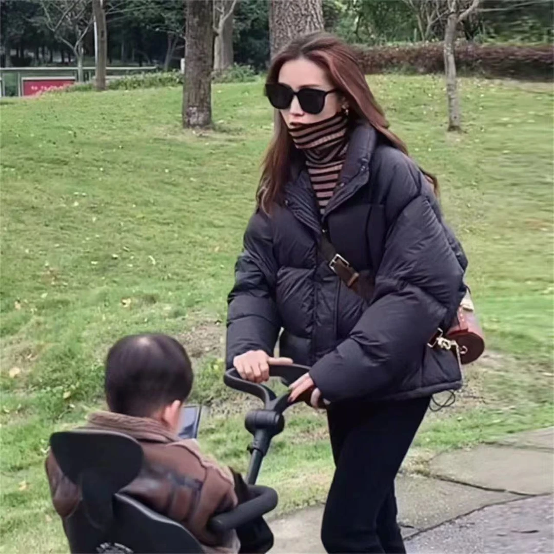 棉服女短款韩版宽松加厚休闲时尚百搭立领棉衣棉袄