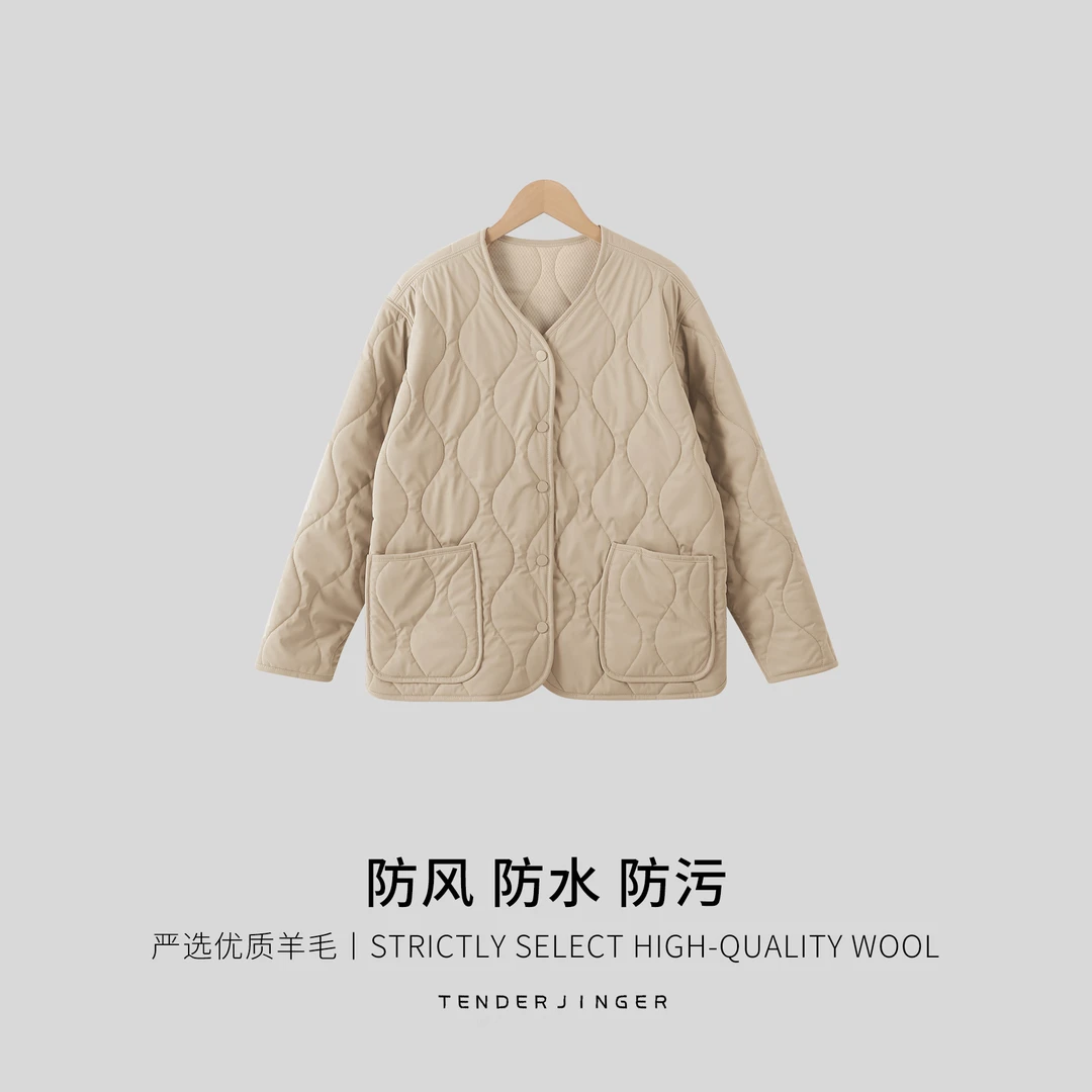 Tender Jinger羊毛棉衣圆领外套T2412MYM23106