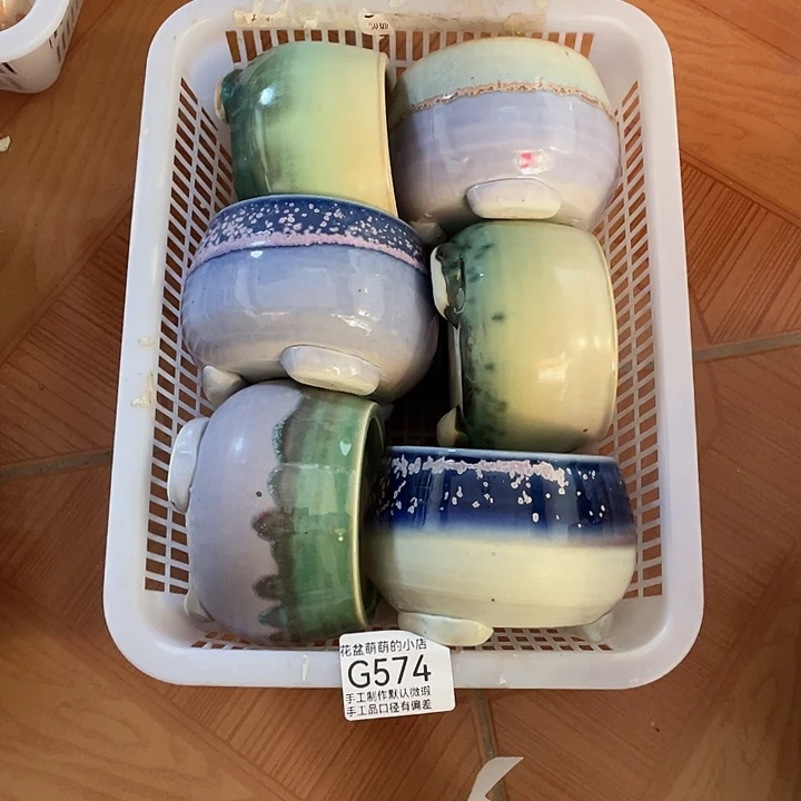 (***寻紫砂花盆574微瑕品口径7到8左右