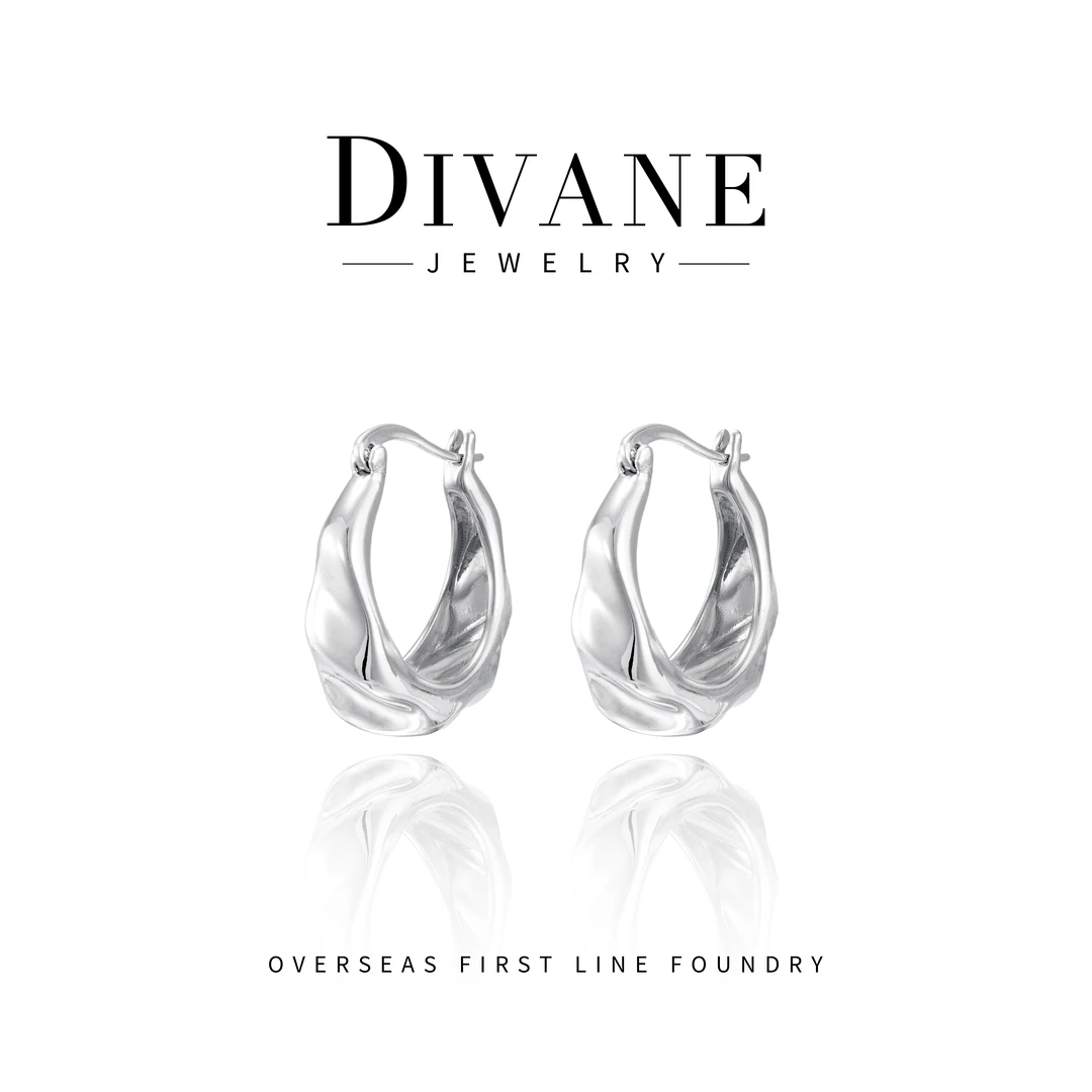 铜合金耳饰  【银河枷锁】百搭中性时尚素圈耳饰 G0370