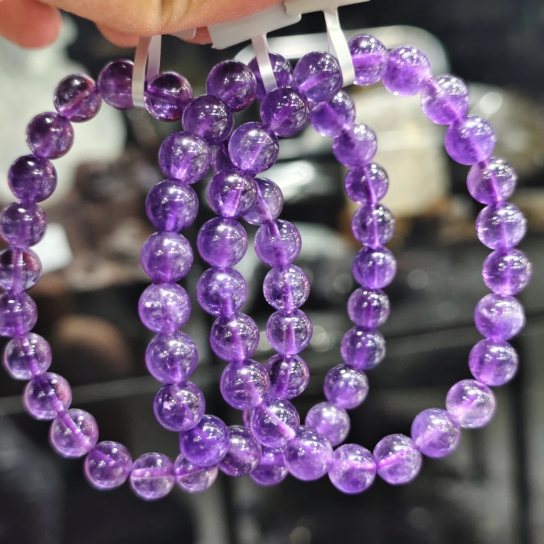 【书记甄选】天然紫水晶单圈手链 多样性发一件 约8mm 199CK