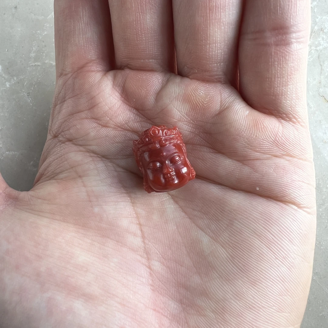 A92-川料玫红佛头单颗