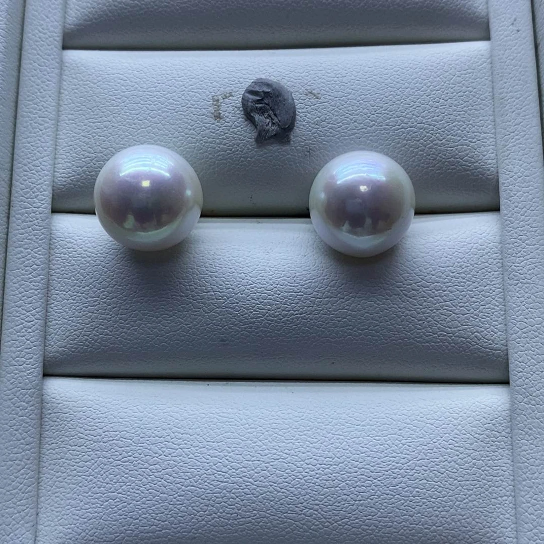 银S925镶嵌耳饰淡水珍珠