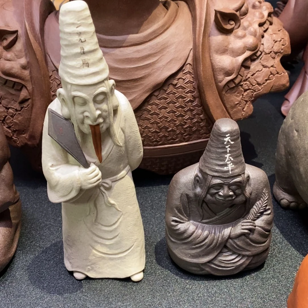 【闪购商品】紫砂茶宠黑白无常 沈雷