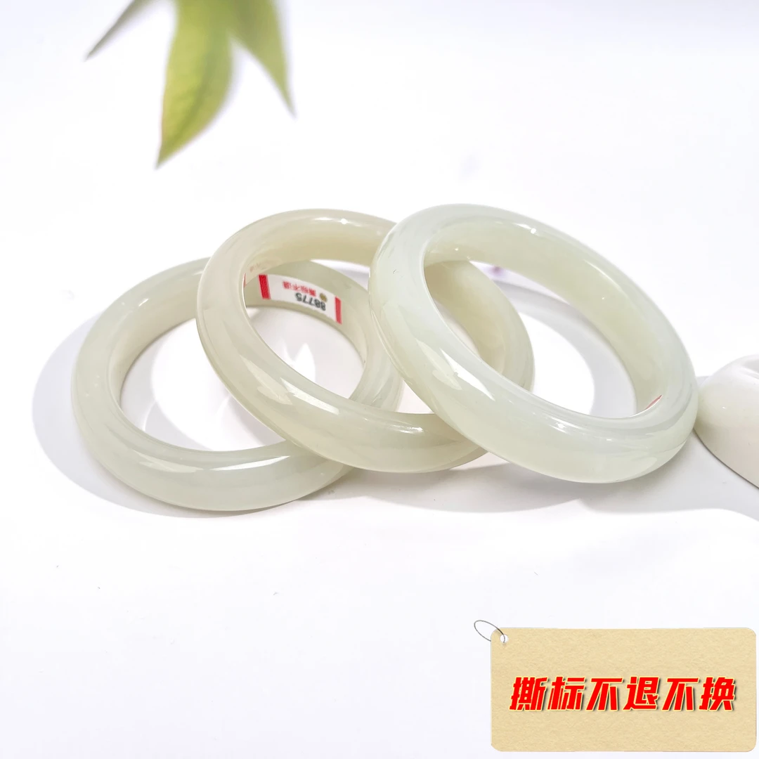 菲菲珠宝好*88775和田玉宽条手镯*多样性发一