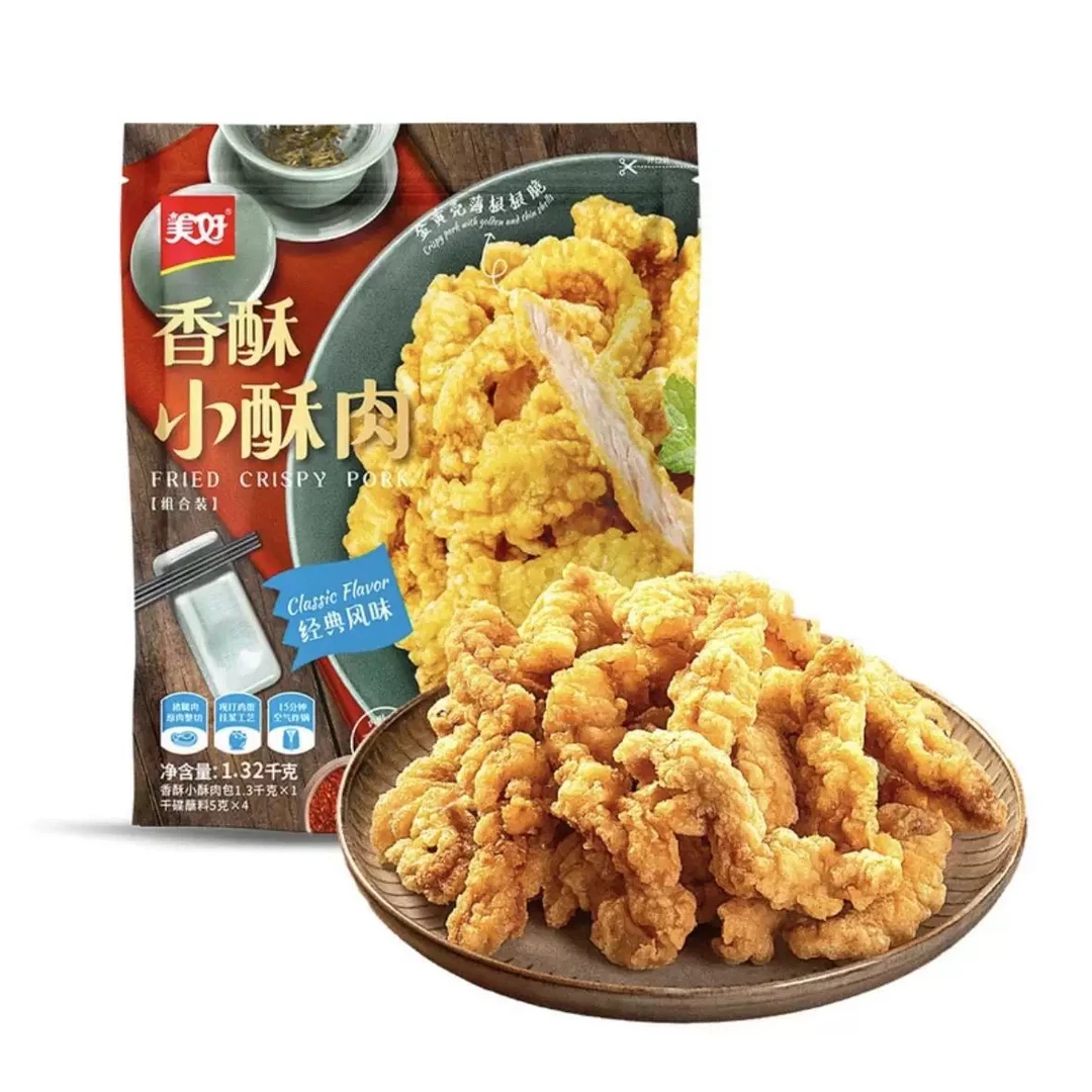 美好 香酥小酥肉 (香酥小酥肉包1.3千克x1,干碟蘸料5克x4)零食