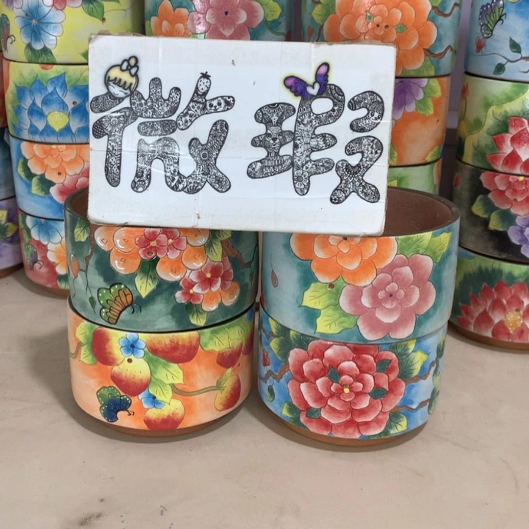 微瑕福利红陶花盆