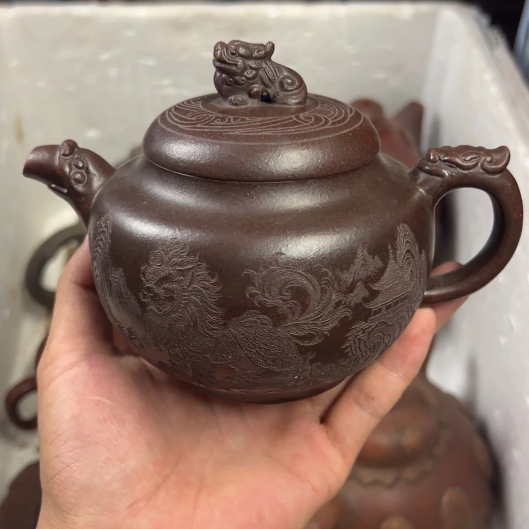 茶壶紫砂宜兴原矿紫砂壶450毫升容量