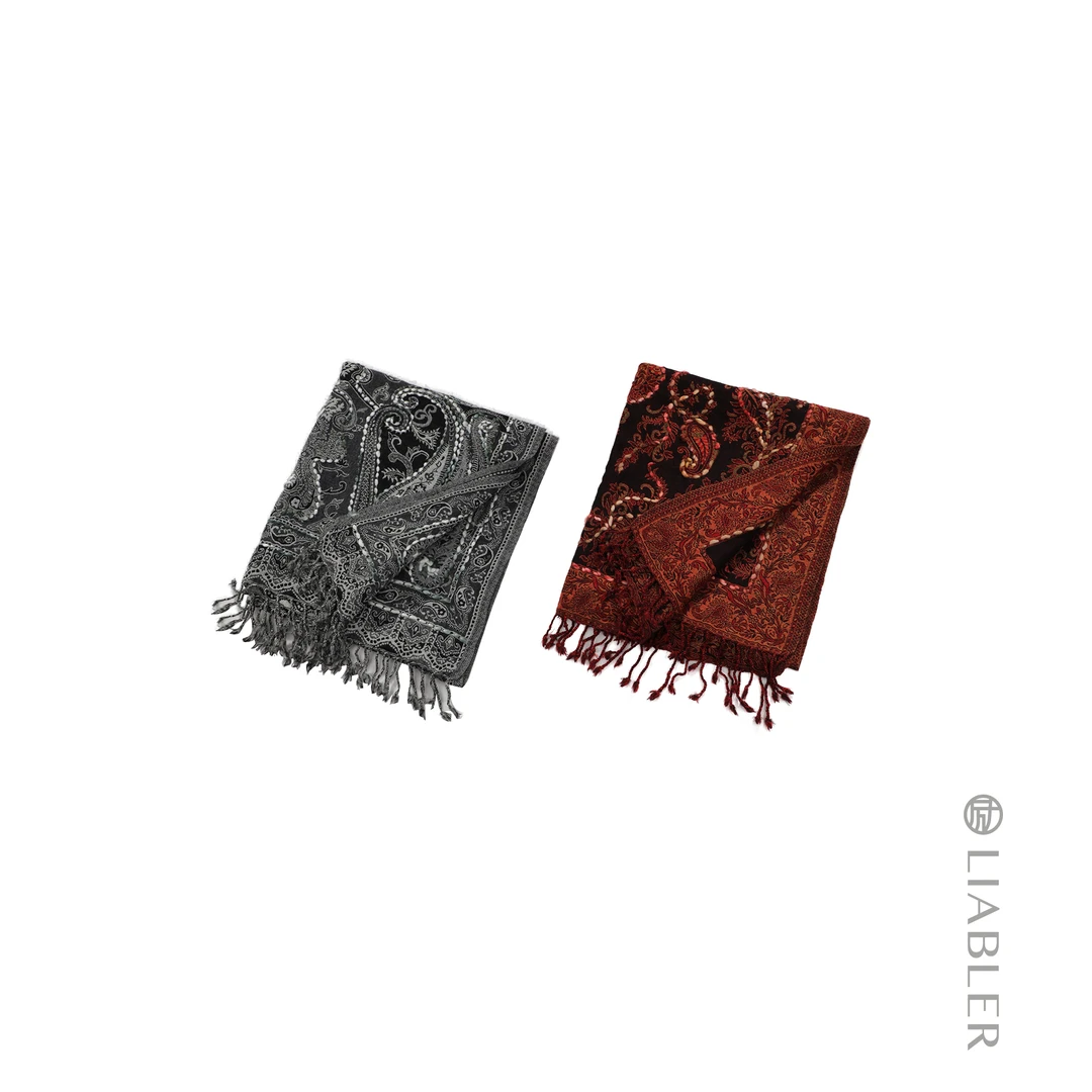 LIABLER【梦醉瑶台/云散碧空】民族风手工披肩 LAW241368A