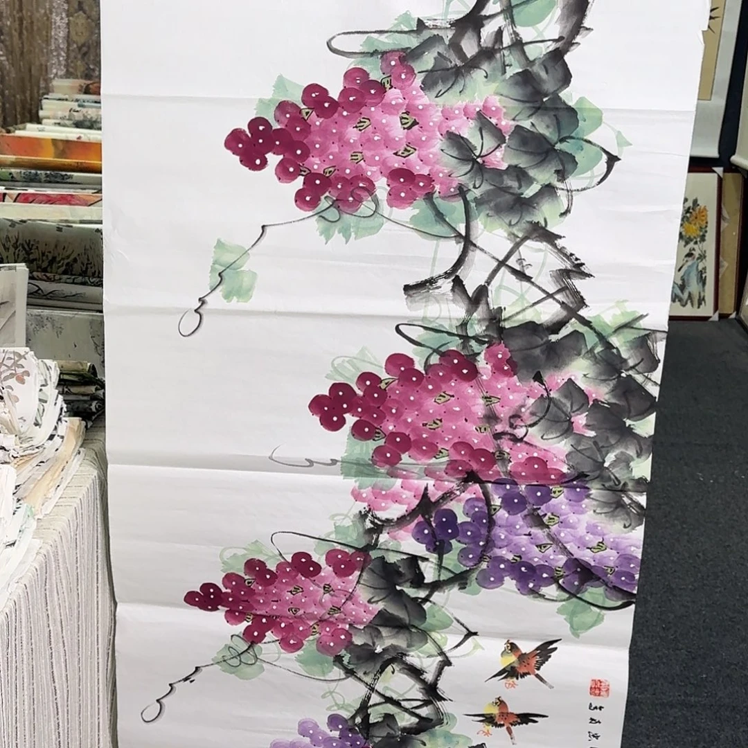 纯手绘国画作品好看四尺