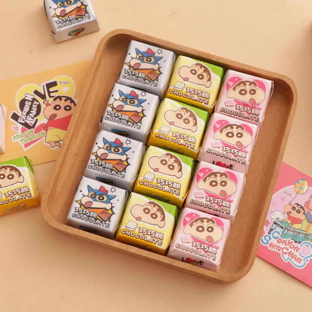 咔咔番可可脂巧巧脆蜡笔小新白巧克力曲奇饼干 干零食情人节送