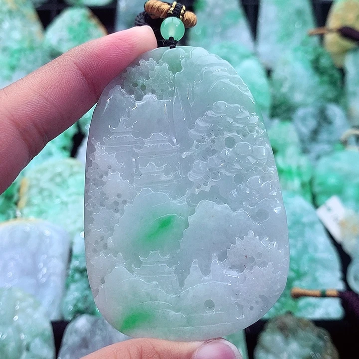 翡翠未镶嵌吊坠(不含链)