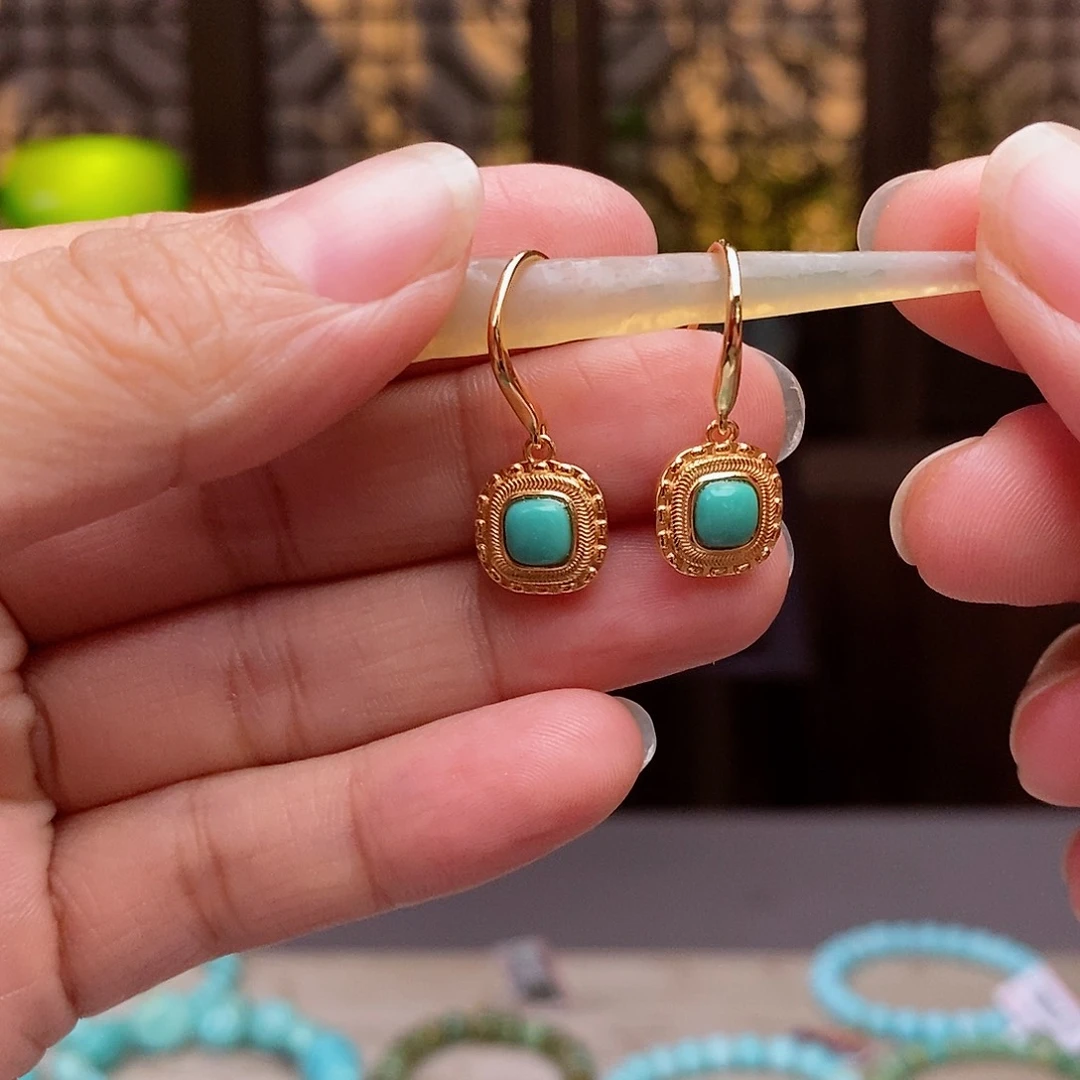 银S925镶嵌绿松石珠宝奇石