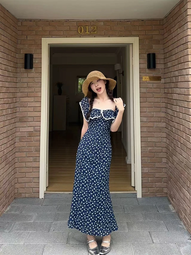 夏季韩系碎花连衣裙