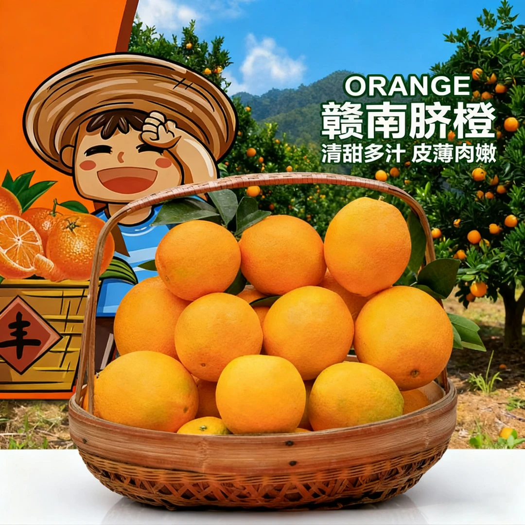 顺丰京东包邮正宗江西省赣南脐橙原产地直发5斤10斤橙子送礼彩箱