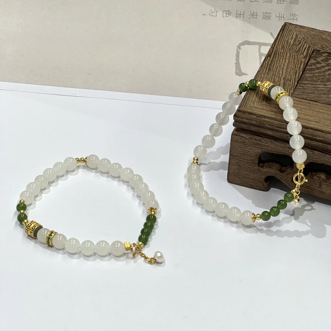 【小宝珠宝】6 T29187-野牛沟和田玉DIY手链—多样性发一件-5.5mm