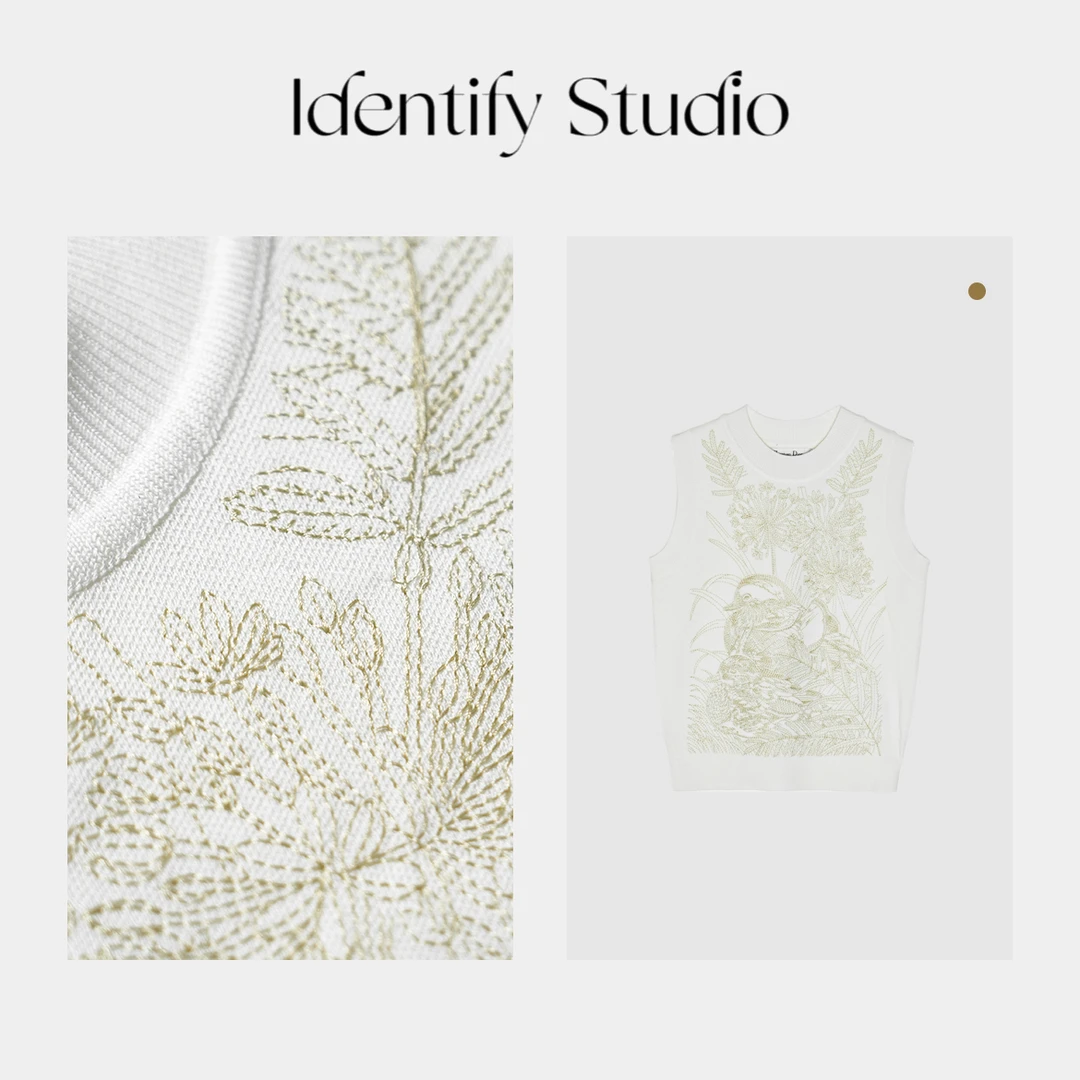 香香【绣花背心】休闲百搭气质背心上衣