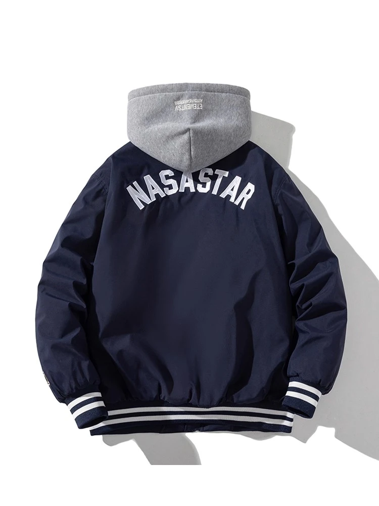 秋冬季美式休闲刺绣棉衣外套男女情侣宽松加厚棒球棉服飞行员夹克