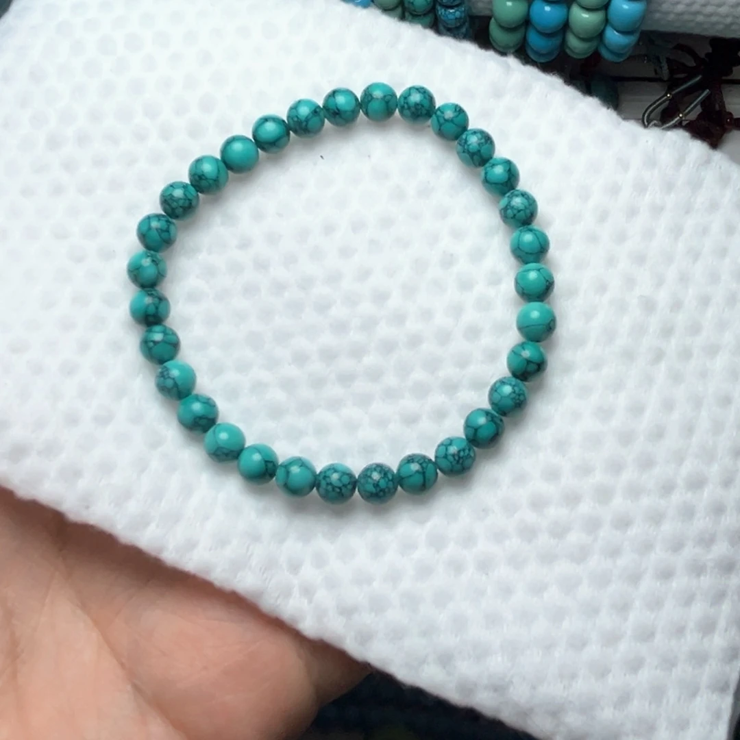 卡6+绿花圆珠手串手链