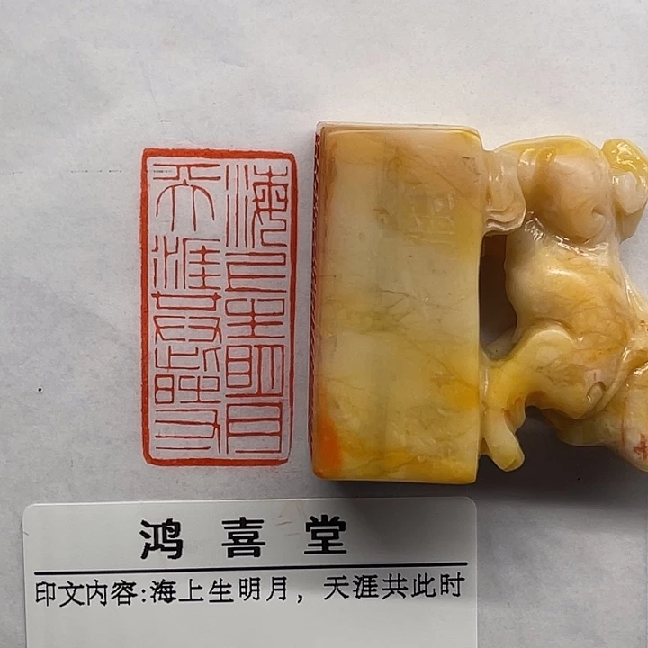 大***兄老挝石印石海上生明月，天涯共此时（陈青云）