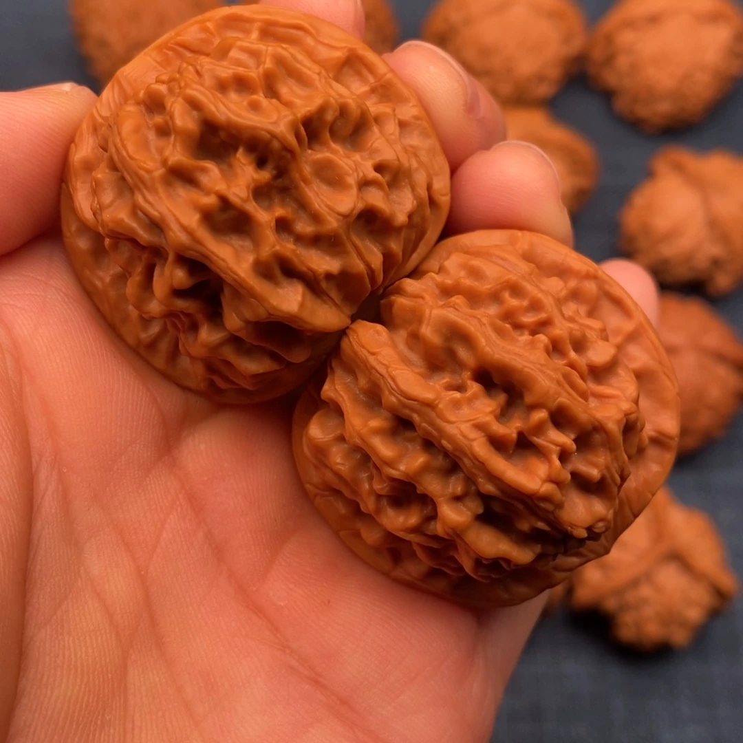 文玩核桃把件38蜡皮天地