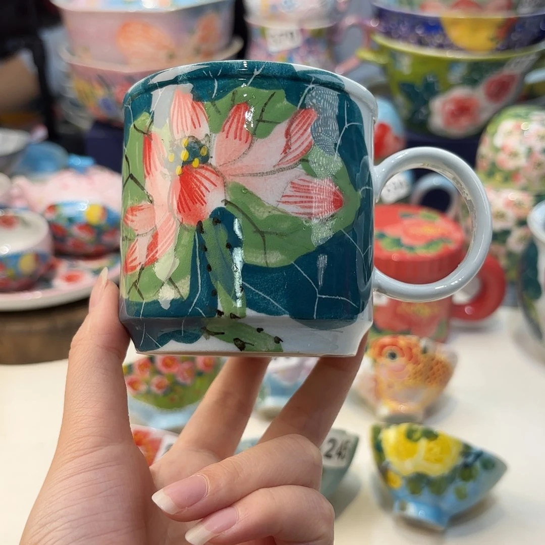 瓷片景德镇手绘高温釉下彩陶瓷茶具