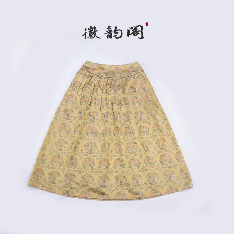 金葵映日  |徽韵阁新中式复古高级感半身裙