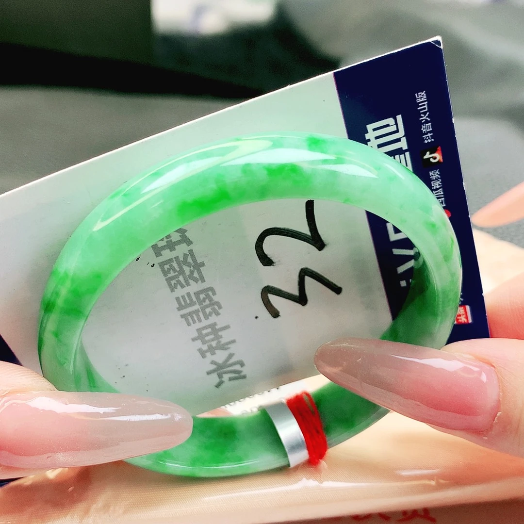 飞***5翡翠未镶嵌手镯缅甸天然a货翡翠