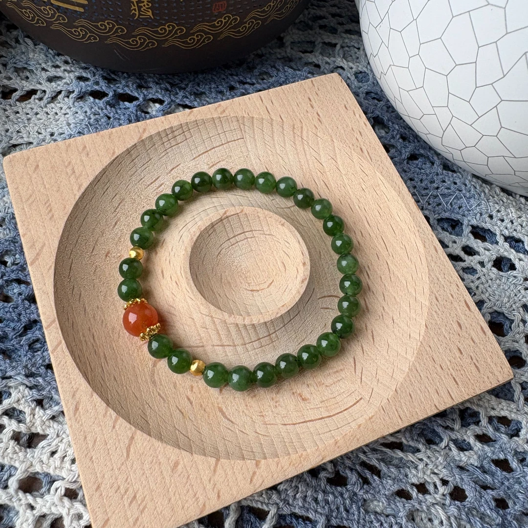 普陀山和田碧玉手串