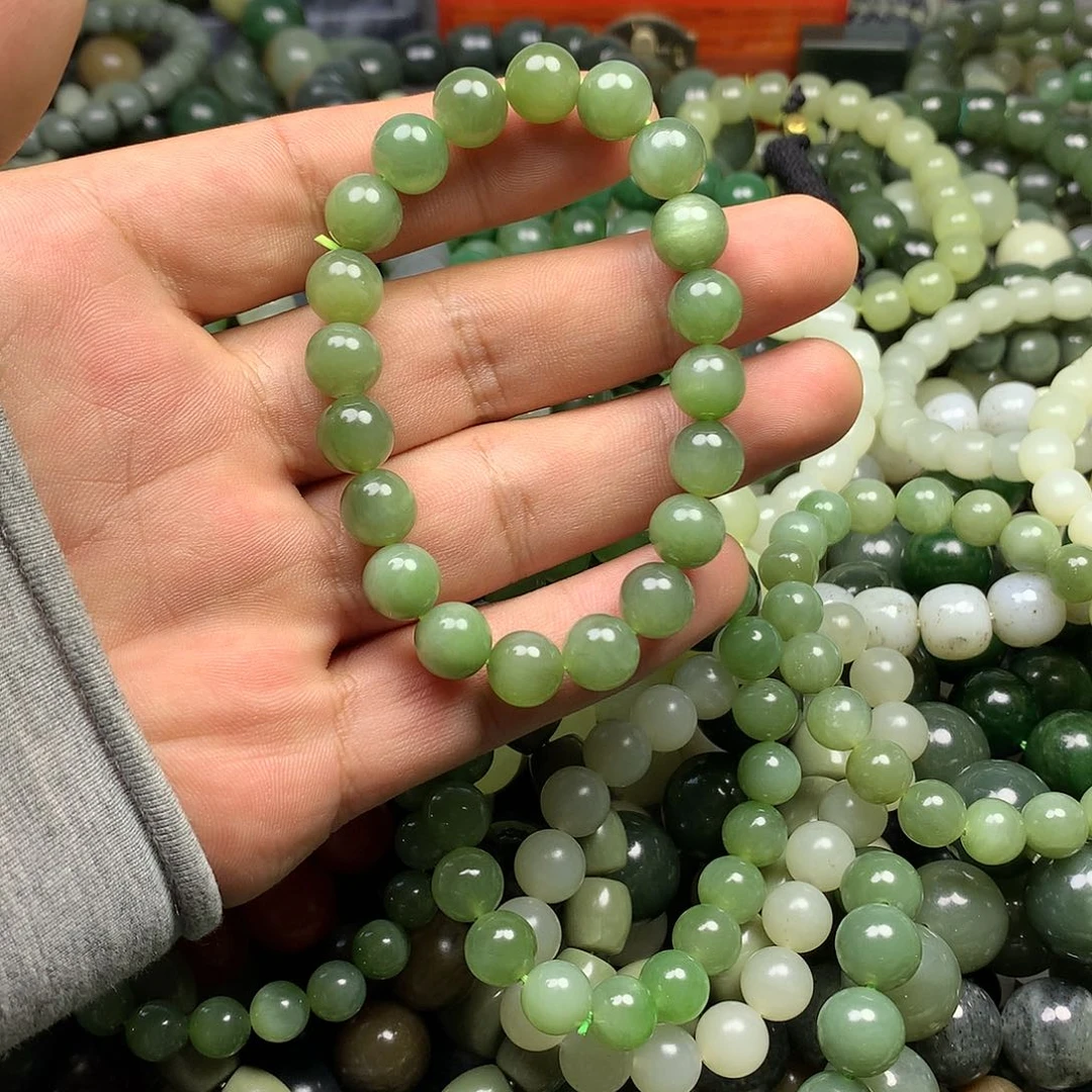 和田玉手链未镶嵌玉*儿