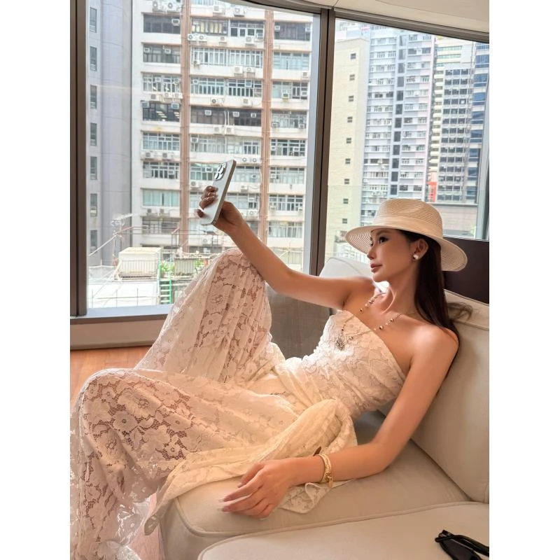 婉君W【又仙又欲】蕾丝气质时尚百搭背心显瘦休闲上衣 LWJ25B2T1499