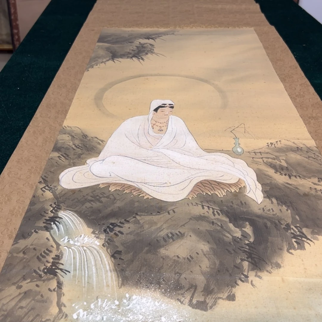 卷轴画上**水恭喜发财恭喜发财恭喜发财恭喜