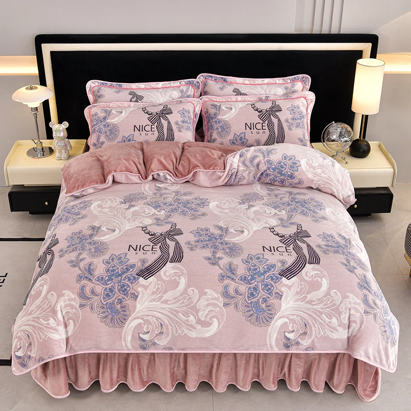 GuanTao/冠淘2025秋冬款牛奶绒四件套双面绒床上用品加厚保暖套件