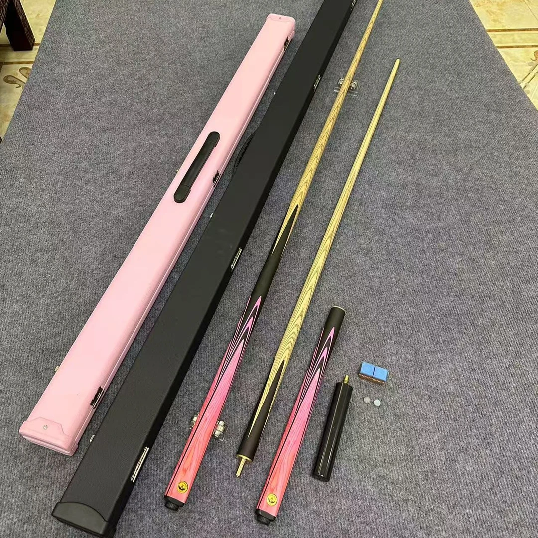 同款新款紫霞球杆小头分体黑八中式八九一体白蜡斯诺克手工