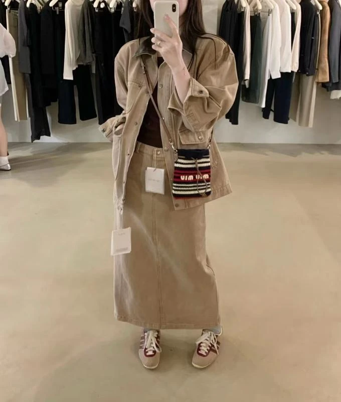 【泡菜】-复古休闲韩版秋季时尚简约通勤显瘦气质宽松百搭套装