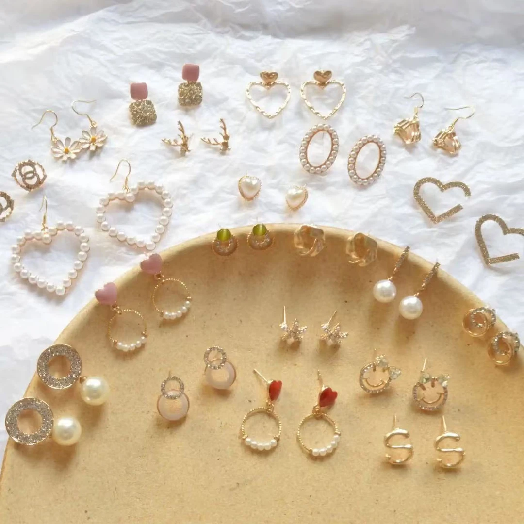 合金耳饰 【直播拍】非图片款百搭耳饰气质时尚小众